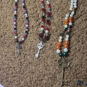 Handmadee beaded rear view mirror mirror charms